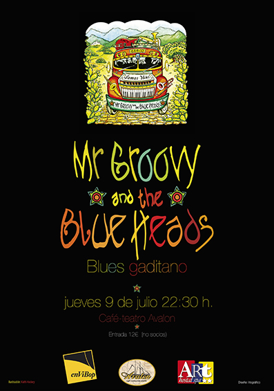 Cartel Mr Groovy &#38; The Blue Heada P